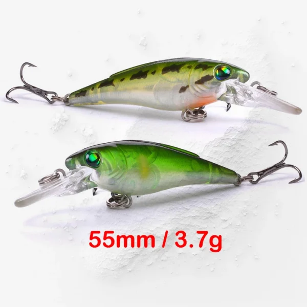 Banshee Minnow Lures 55mm 3.7g Fishing Wobbler Hard Bait Bass Perch Trout Floating Lures Topwater Fishing Tackles