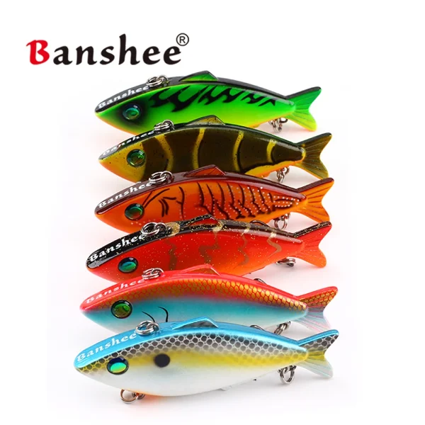 Banshee 80mm 16g Vibe Cranks Fishing Bait Sound Wobbler Rattle Sinking Lipless Crankbait Artificial Bait Bass Lure Carp Fishing - Image 2