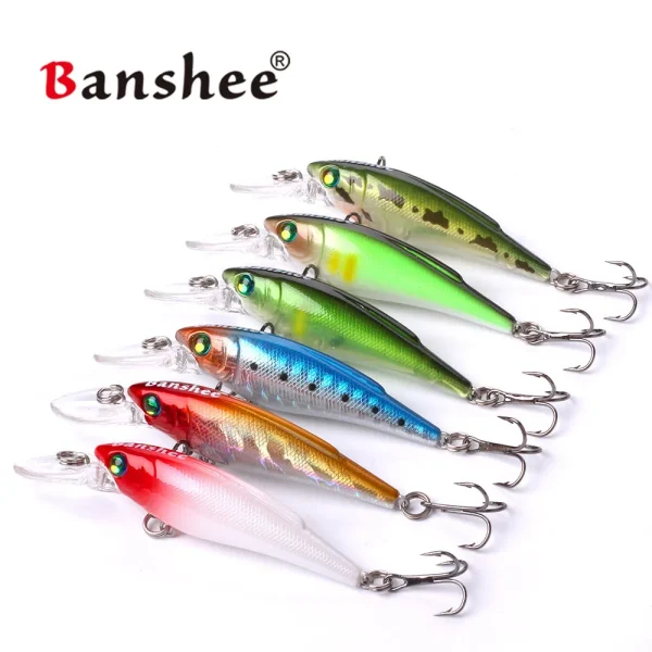 Banshee Minnow Lures 55mm 3.7g Fishing Wobbler Hard Bait Bass Perch Trout Floating Lures Topwater Fishing Tackles - Image 2