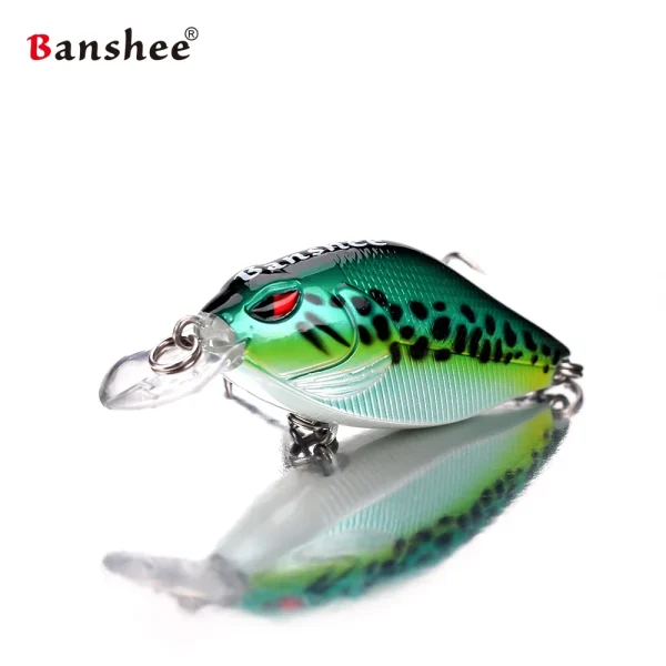 Banshee Round Bill Crankbait 58mm 9g Shallow Diving Crankbaits Fishing Lure Rattle Chartreuse Crankbait Artificial Hard Bait - Image 4
