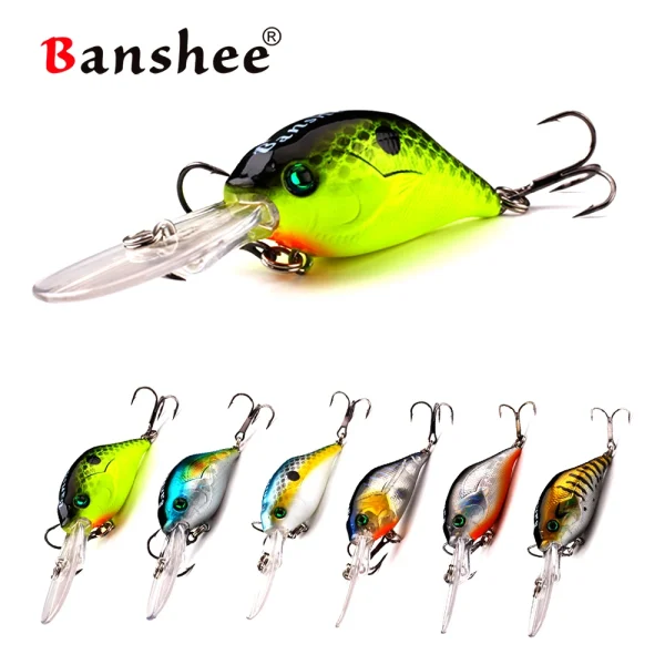 DeepCrankbaits 2" Bait Lure Wobbler Crankbait Rattling Artificial Baits Bass Fishing Lures jerkbait lure shad