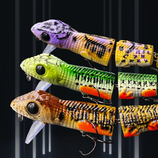 Banshee 220mm 59g Swimbait Multi Jointed Wobbler Feather Tail Lizard Had Bait Topwater Lure Bass Pike Fishing Tackle 3pcs/box - Image 5