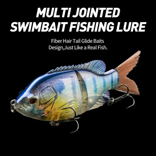 140mm 57g 2 Segment Vibration S Curve Swimming Jointed Fishing Lures Hunter for Bass Pike Muskie Hard Bait Wobbler - Image 5