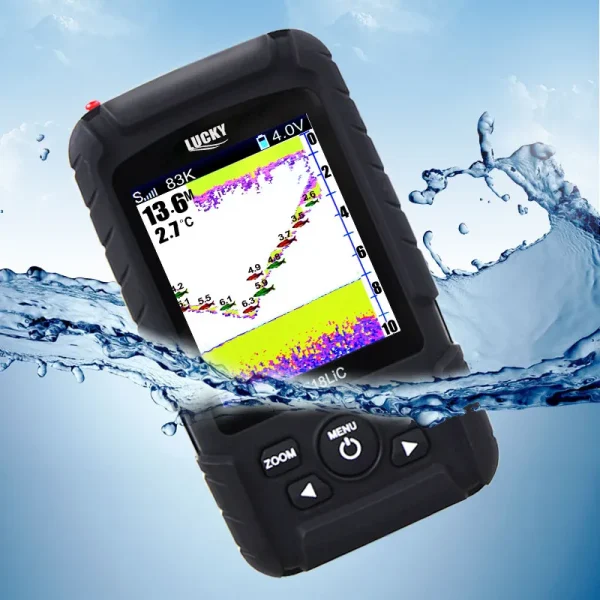 LUCKY FF718LiCD-T 2.8" Color LCD Portable Fish Finder 200KHz/83KHz Dual Sonar Frequency 328ft Detection sonar echo sounder - Image 3