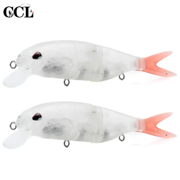 CCLTBA 5pcs/lot 17cm 47.5g Floating Unpainted Swimbait Hard Body Soft Tail Artificial Fishing Lures Blanks Minnow Wobblers