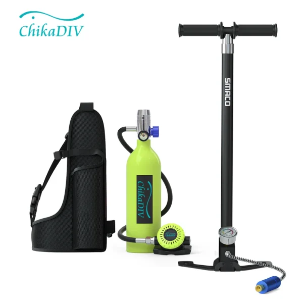 Chikadiv C400 Scuba Diving Equipment Oxygen Cylinder Diving Snorkel Kit Air Tank Oxygen Bottle Mini Scuba Tank Hand Pump - Image 2