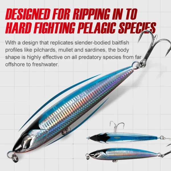 Noeby Top Water Pencil Bait 160mm/58g 190mm/86g Sea Fishing Lure Glide Bait Isca Artificial Para Pesca Leurre Peche Stick Bait - Image 5