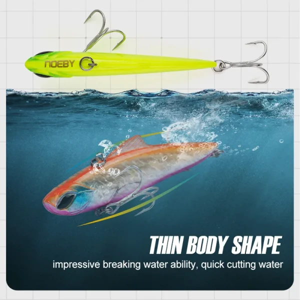 NOEBY VIB Fishing Lure 85mm 24.5g Full Layer Sinking VIB Bait Isca Artificial Para Pesca Peche Leurre Seabass Fishing Bait - Image 6
