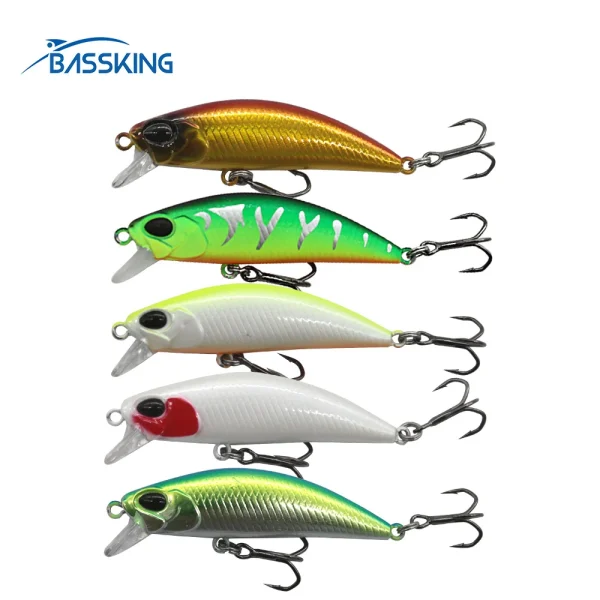 BASSKING Fishing Lure 55mm6.5g Sinking Minnow Bait ORIGIN Hooks Fishing Wobbler Isca Artificial Para Pesca Peche Leurre Swimbait