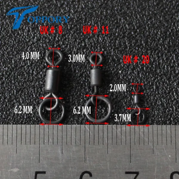 20pcs Carp Fishing Micro Hook Ring Swivel Flexi Accessories For Carp Fishing Rolling Swivel with Ring for D-Rig Chod Rig Tackle - Image 5