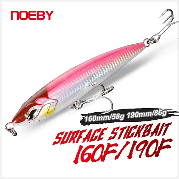 Noeby Top Water Pencil Bait 160mm/58g 190mm/86g Sea Fishing Lure Glide Bait Isca Artificial Para Pesca Leurre Peche Stick Bait