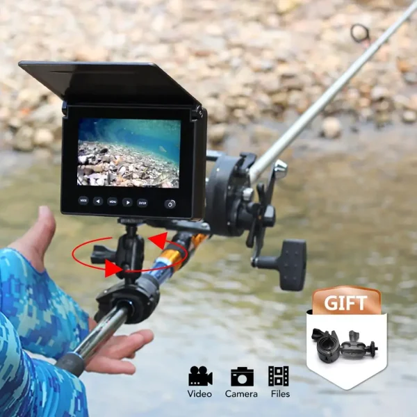LUCKY Portable Underwater Fishing&Inspection Camera Night Vision Camera 4.3 Inch 20M Cable for Ice/Sea - Image 2