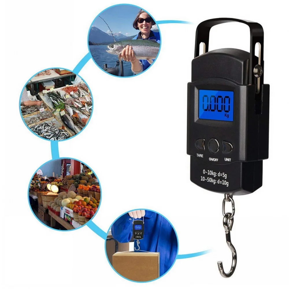 Mini Portable Digital Scale Lcd Display Suitcase Handheld Weighing Hanging Scale For Fishing Accessories Electronic Balance - Image 3
