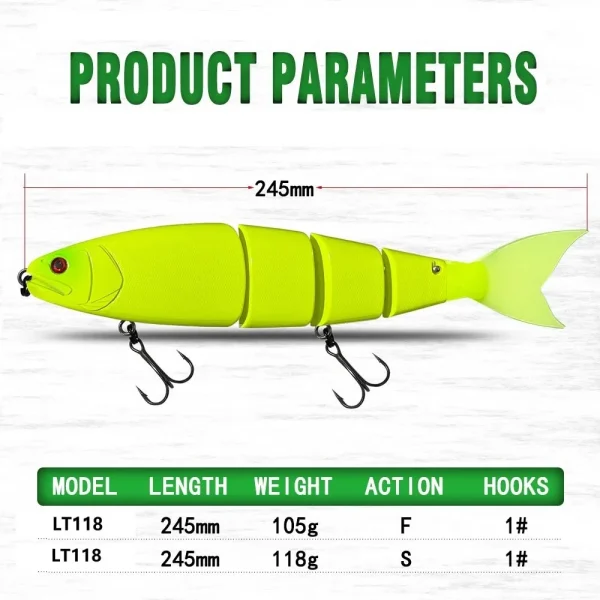 Swimbait Lure Jointed Floating Giant Bait Balam 245 Floating Lure For Big Bait Bass Catfish Hard Lure GiantBait Balam245 lure - Image 5
