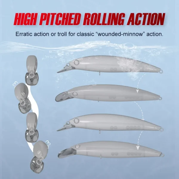 Noeby 100mm/14g 120mm/22g Floating Minnow Fishing Lures Wobblers Long Cast Jerkbait Artificial Hard Bait Saltwater Lure Swimbait - Image 4
