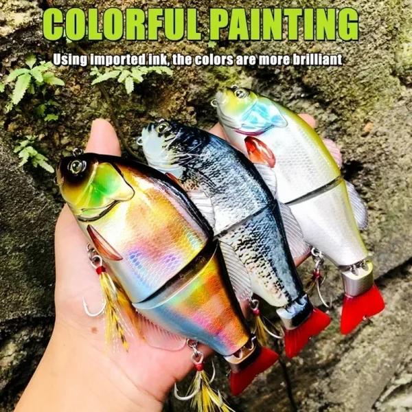 GREENSPIDER Floating Fishing Lure Swimbait With Soft Tail Hard Bait 160mm 70g Jointed Bait Hunter Tackle for pike musky perch - Image 3