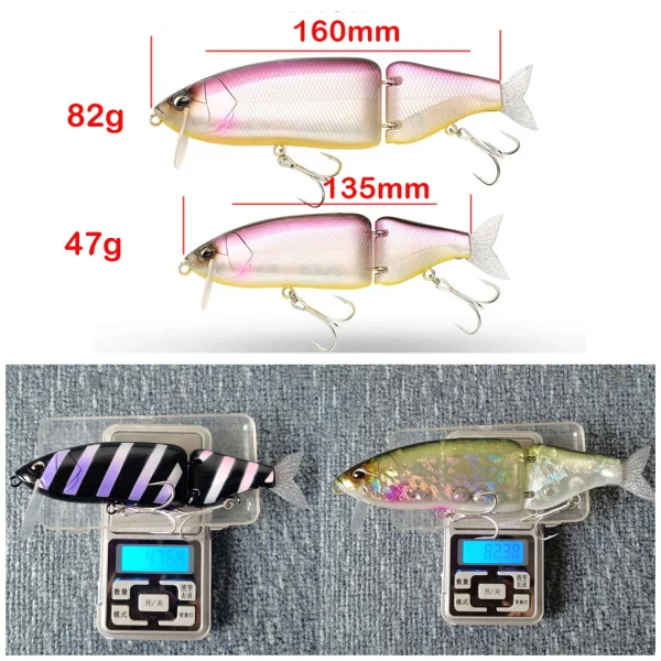 Swimbait Big Fishing Lure Artificial Hard Bait 135mm 160mm Jointed Fishing Lure for Predator Wobbler Minnow Pike - Image 4