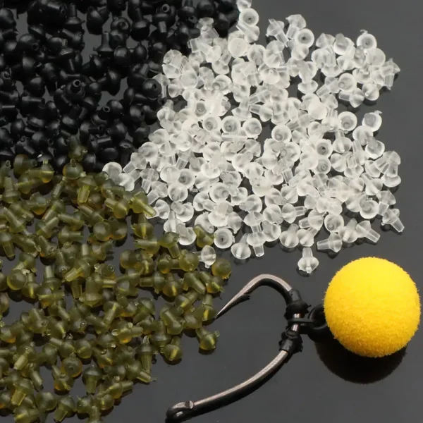 70pcs Carp Fishing Accessories Fishing Hook Bait Screw Stopper Rubber Bead For Ronnie Spinner Rig Boilies Stopping Fish Tackle - Image 5