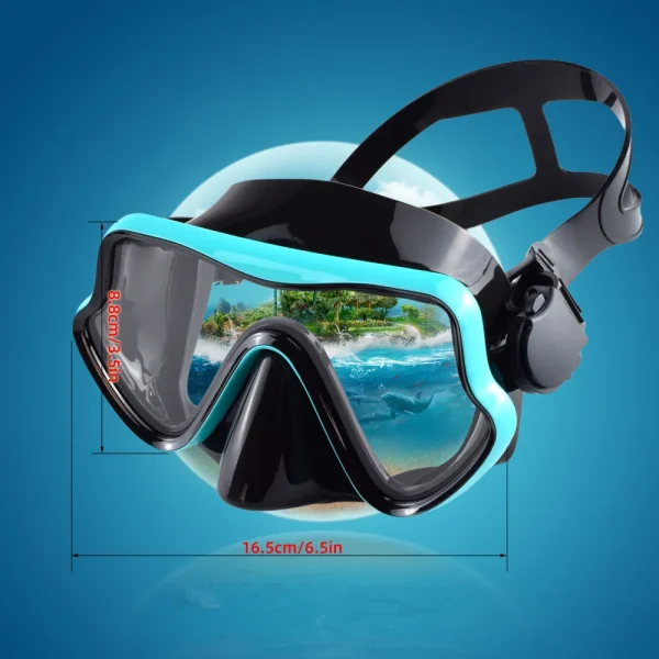 Scuba Diving Mask Snorkel Set For Adults Tempered Glass Professional Panoramic Snorkeling Gear Swimming Training Snorkel Kit - Image 6
