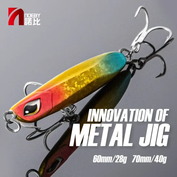 Noeby Metal Jig Fishing Lure 6cm/28g 7cm/40g Spoon Jigging Shore Casting Artificial Hard Bait Fishing Lure Sea Bass Swimbait
