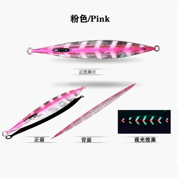 AS Pesca Slow Jig Metal Jigging Sinking Glow Jigs 150g200g250g300g400g500g Falling Lure Fishing Pitch Angler Leurre Bait - Image 4