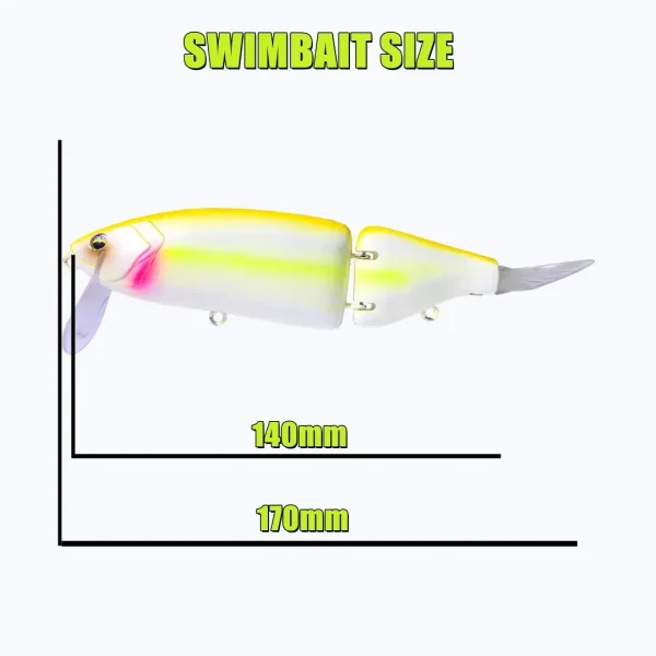 GREENSPIDER Swimbait Lure 140mm 55g Artificial Hard Bait Jointed Fishing Lure for Predator Wobbler Minnow Pike - Image 3