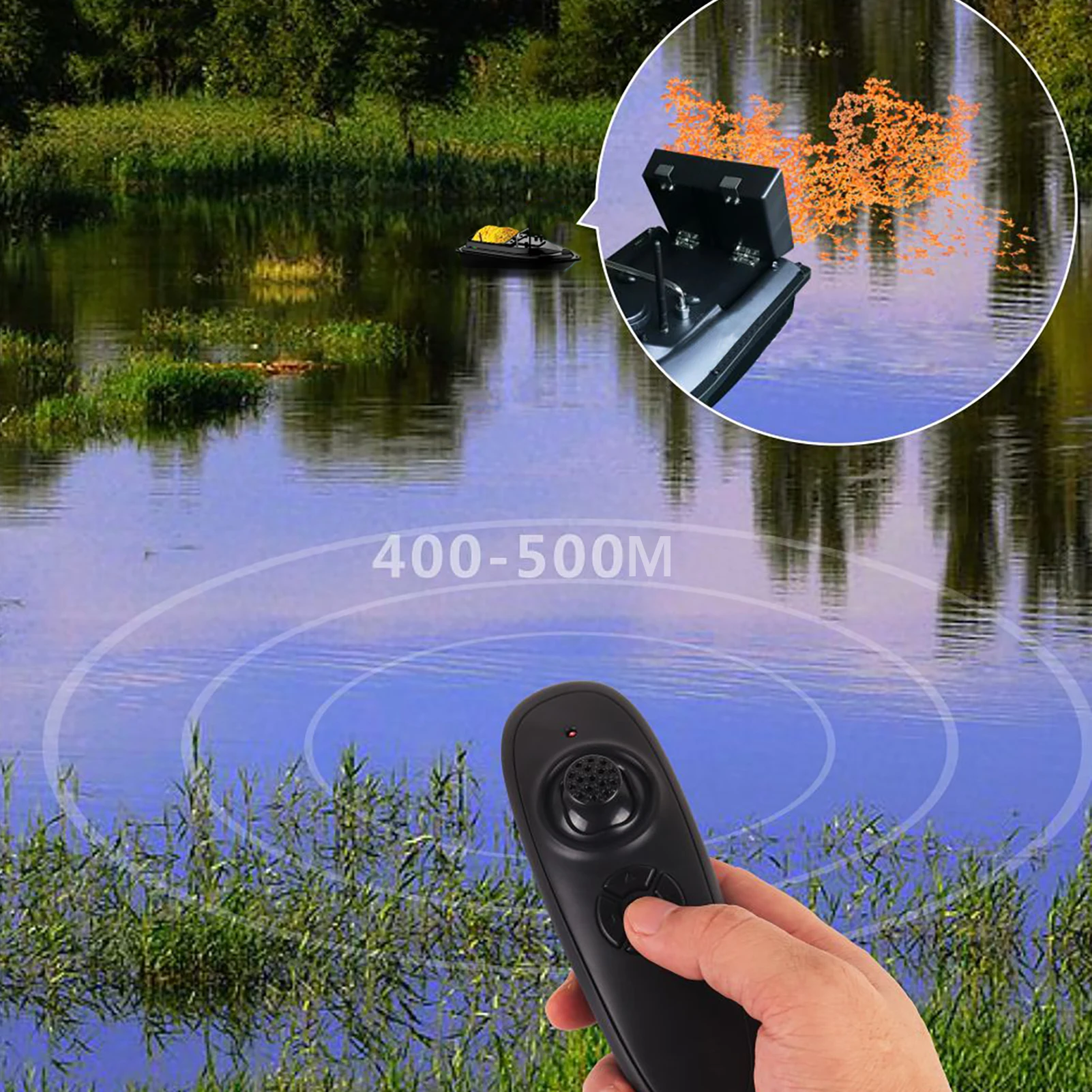 Wireless Remote Control Fishing Bait Boat Fishing Feeder 430-540 yards Remote Range Fish Finder Device Fishing Accessories - Image 6