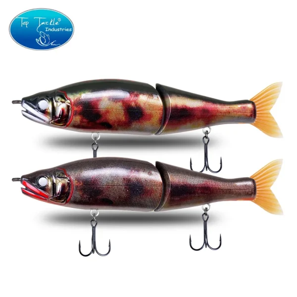 Swimbait Floating Slow Sinking 220mm Big Bass Fishing Jointed Baits Slide Lures For Pike Musky Perch - Image 2