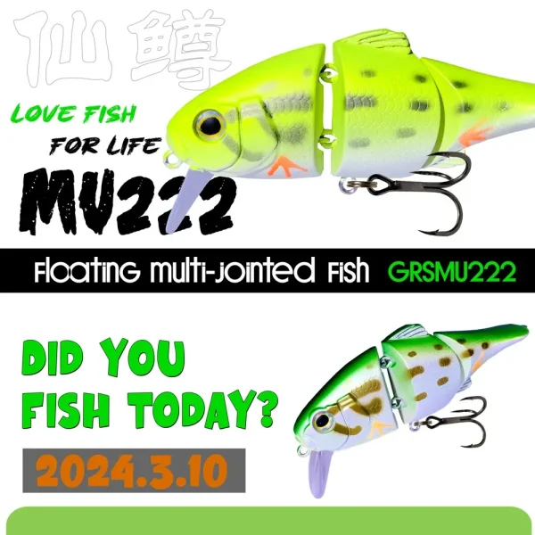 GREENSPIDER 70MM 10.3G Joint Fishing Lure Floating Swimbait Crankbaits Wobbler Minnow Artificial Hard Bait Bass Pike Tackle - Image 6