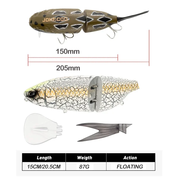 Floating Big bait Fishing Lure 21cm 87g for Pike Predator fishing lures Wobbler for Bass Fishing Bait - Image 3