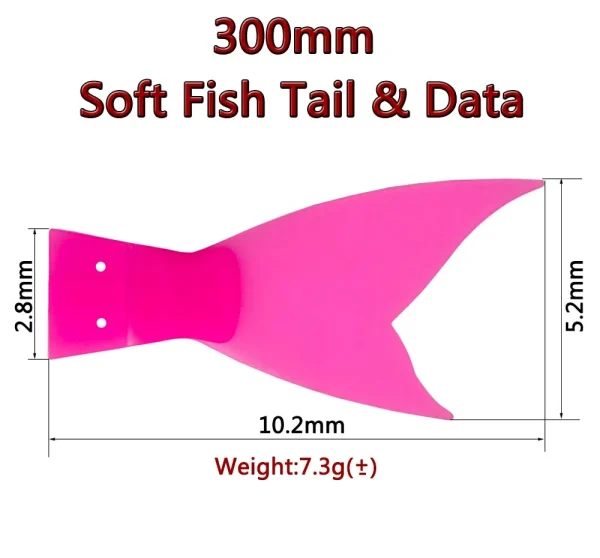 1PCS 300mm Jointed Bait Spare Tail For Gaint Bait Tough Japan Silicone Plastic Construction For Extreme Durability - Image 2