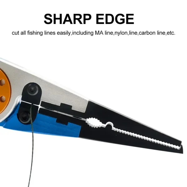 Fishing Pliers Line Cutter Multifunctional Knot Aluminum Alloy Scissors Hook Remover 150g 20CM Fishing Equipment - Image 4
