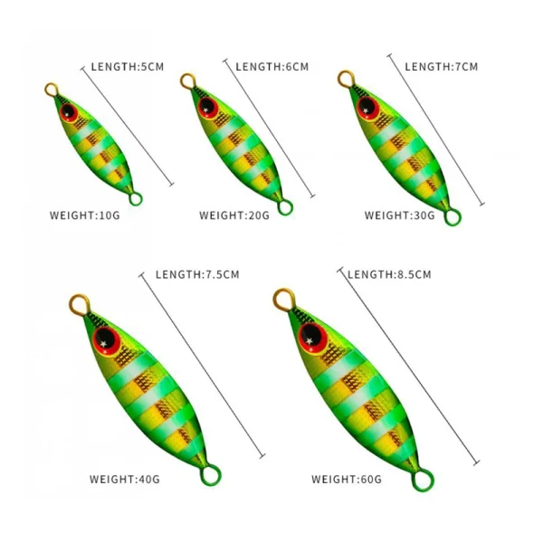 Metal Slow Jig Lure Hard Artificial Bionics Bait 30g 40g 60g Jigging Lure Tuna Bass Jig Sea Boat Sinking Lures Fishing Inchiku - Image 4