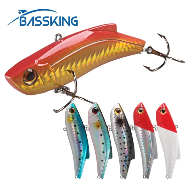 BASSKING VIB Bait 70mm/15.5g 90mm/27g Sinking Fishing Lure Carp Fishing Wobbler Isca Artificial Para Pesca Leurre Peche Swimbait