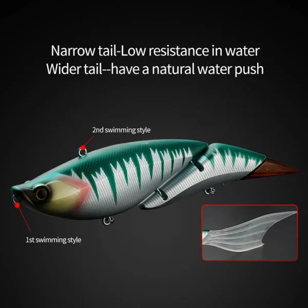 190mm Jointed Swimbaits Fishing Lures Floating Vibration 2 Segment Big Giant Bait 50g Soft Fishtail Hard Baits Wobblers - Image 2