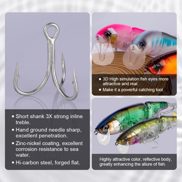 GREENSPIDER 2023 Swimbait Big Fishing Lure Artificial Hard Bait 135mm 48g Jointed Fishing Lure for Predator Wobbler Minnow Pike - Image 4