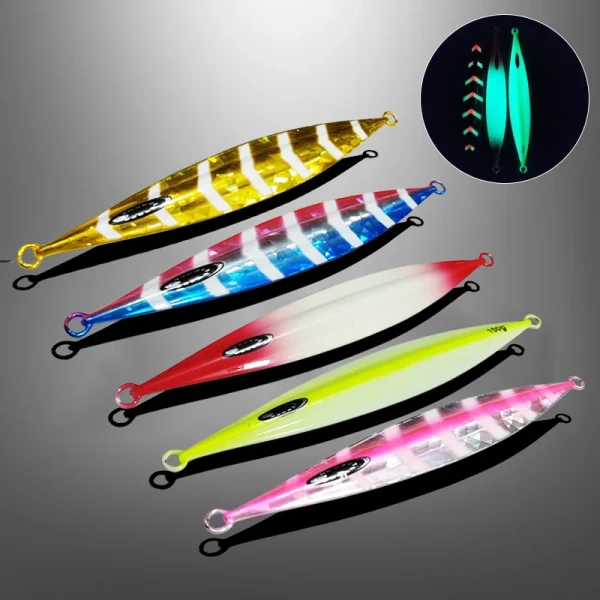 AS Pesca Slow Jig Metal Jigging Sinking Glow Jigs 150g200g250g300g400g500g Falling Lure Fishing Pitch Angler Leurre Bait