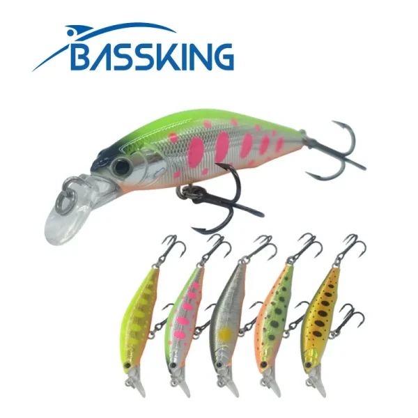 BASSKING Sinking Minnow Bait 5cm 4.2g Tungsten Ball Fishing Lure Isca Artificial Para Pesca Wobbler Peche Swimbait Saltwater