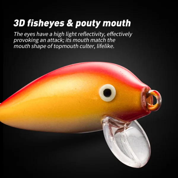 Sinking Minnow 30mm 2.8g Fishing Lure Jerkbait Wobbler Freshwater Trout Perch Bait Rolling Fishing Bait Rockfishing - Image 4