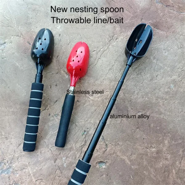 1PC Fishing Bait Throwing Spoon 7-section Telescopic Carp Fishing Baits Tools - Image 5