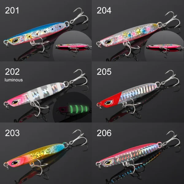 Noeby Metal Jig Fishing Lure 6cm/28g 7cm/40g Spoon Jigging Shore Casting Artificial Hard Bait Fishing Lure Sea Bass Swimbait - Image 3