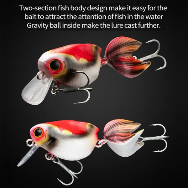 Goldfish Floating Fishing Lure Crank 55mm 7.5g Freshwater Bass Crank bait Surface Artificial Hard Baits Wobblers Perch Lure - Image 2