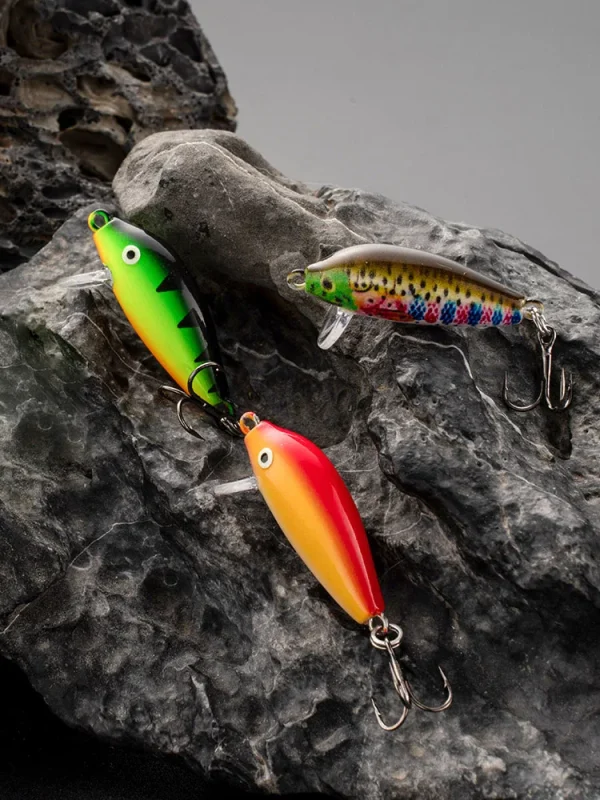 Sinking Minnow 30mm 2.8g Fishing Lure Jerkbait Wobbler Freshwater Trout Perch Bait Rolling Fishing Bait Rockfishing - Image 6