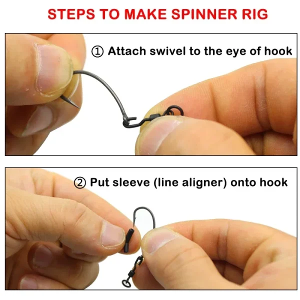 Carp Fishing Accessories Kit Anti Tangle Sleeve Hook Stop Beads Bait Screw Rig Kicker Swivel for Spinner Rig Material Equipment - Image 4