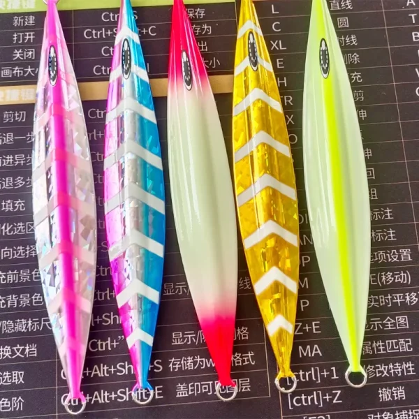 AS Pesca Slow Jig Metal Jigging Sinking Glow Jigs 150g200g250g300g400g500g Falling Lure Fishing Pitch Angler Leurre Bait - Image 5