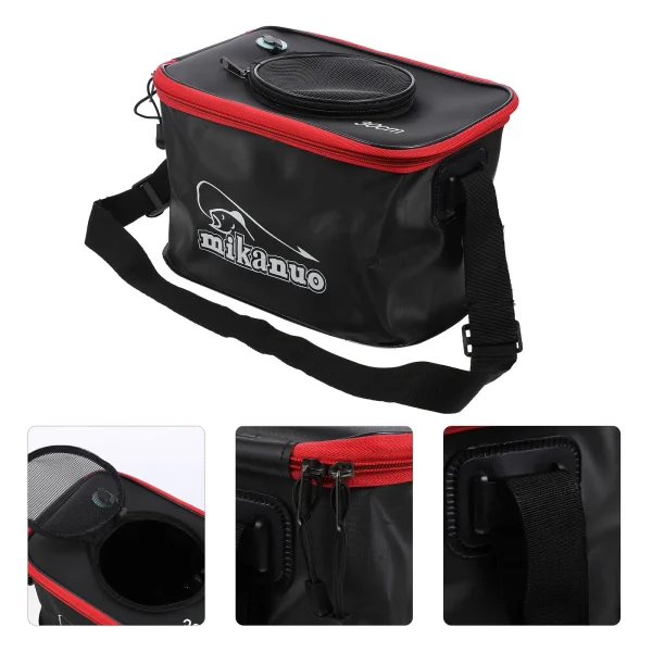 30cm Multi-Function Folding Thicken Live Fishing Box EVA Tank Bucket Camping Outdoor Fishing Bag Tackle Fishbox (No Side - Image 3