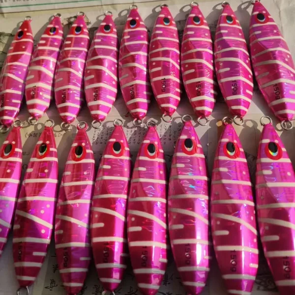 1PC Slow Pitch Jig 150g200g260g Metal Jigging Lure Glow Fish Falling Jigs Saltwater Fishing Pitch Pesca Angler Hard FishingBait - Image 5