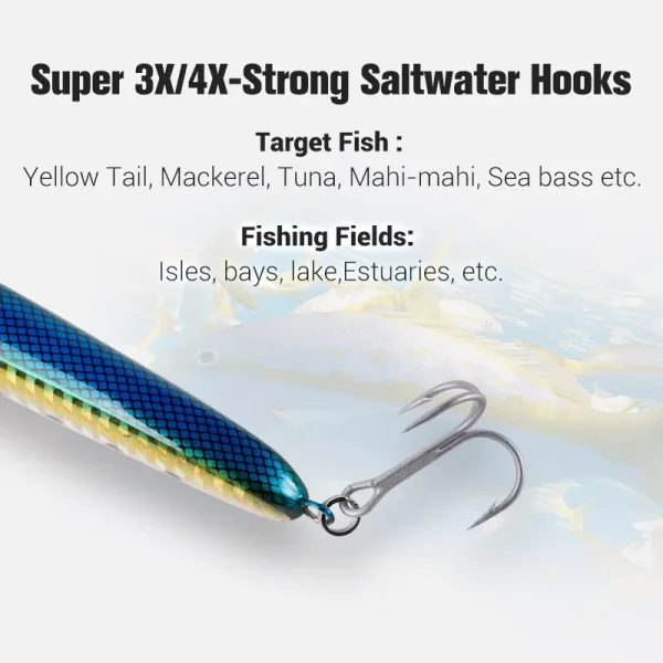 Noeby Sinking Pencil Bait 115mm 64g 130mm 81g Heavy Stickbait Artificial Hard Baits for Sea Fishing Lures Saltwater Swimbait - Image 5