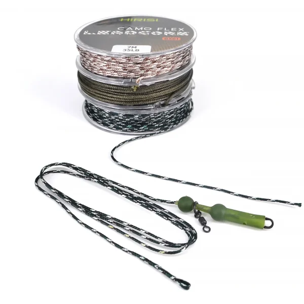 1pcs 35LB 7M Leadcore Carp Fishing Tackle Line Make Carp Hair Rigs 3 Color Braided Lead Line - Image 5