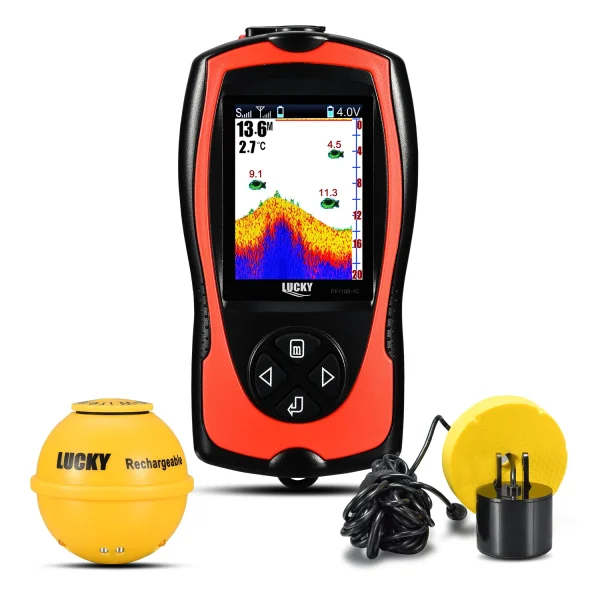 LUCKY FF1108-1CLA Portable Echo Sounder for ice fishing Depth Sonar Sounder Alarm Waterproof sonar fish
